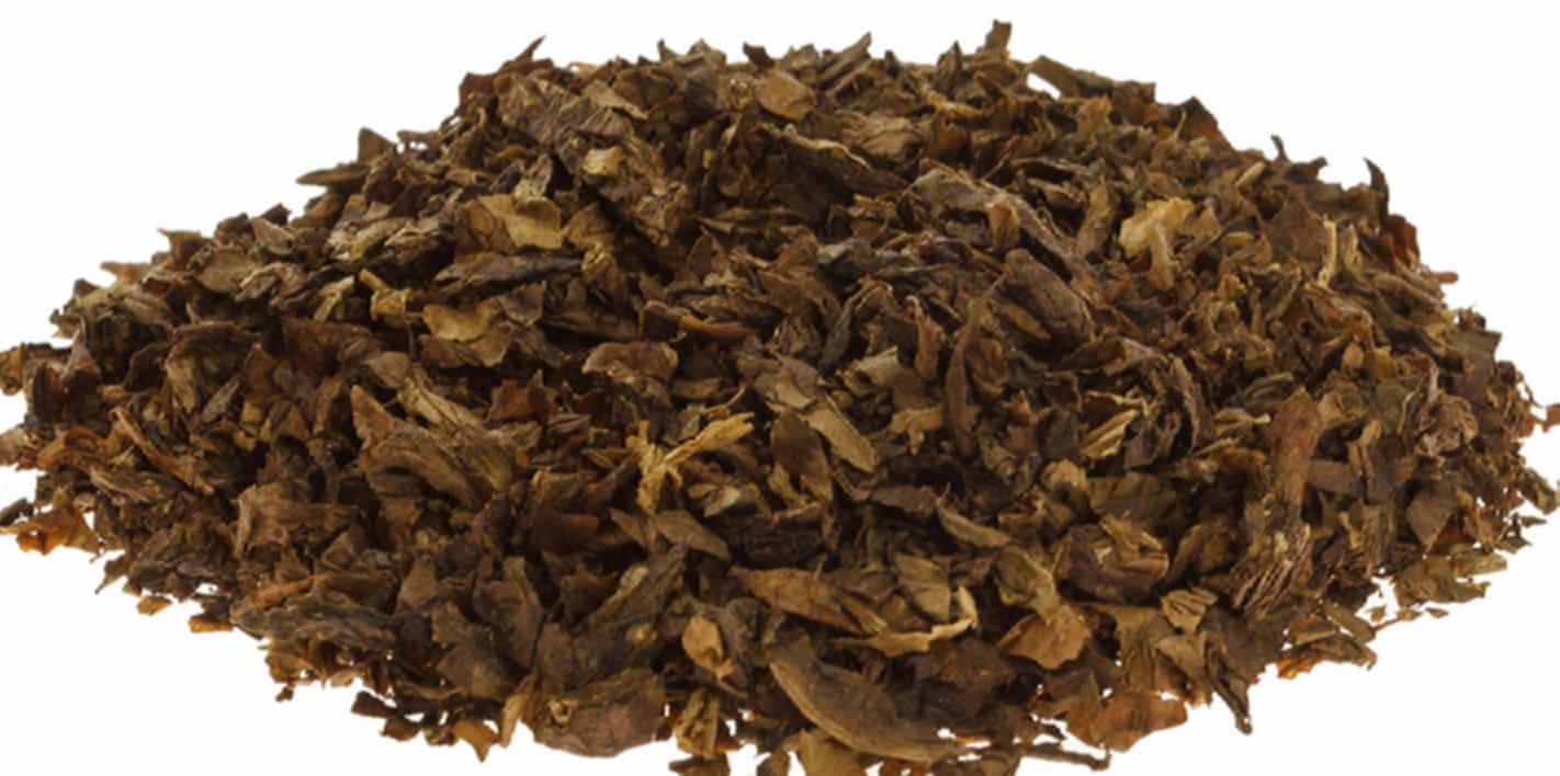 Bundle of Dark Burley tobacco ready for market